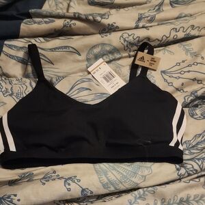 Adidas Black and White Sports Bra